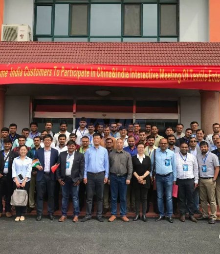 中印紡織交流（一） 牛了！30余家印度紡企中國(guó)考察，海佳把展會(huì)開(kāi)到工廠里！